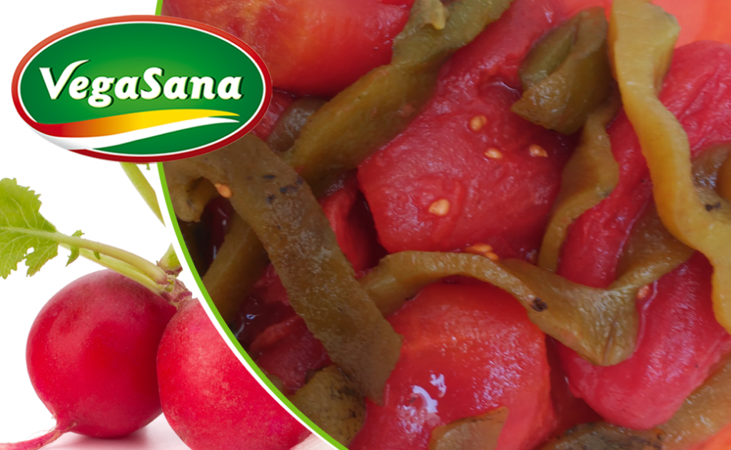 Ensalada de Tomate Natural con Pimientos Verdes Asados - Vegasana - Producto Sano - 100% Natural