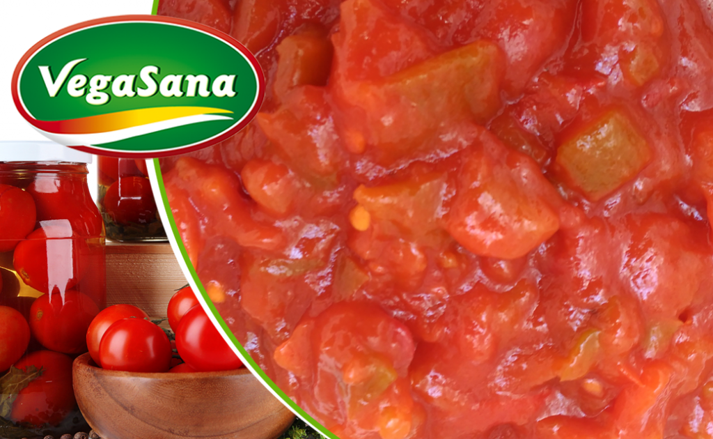 Tomate frito con pimientos verdes asados - VegaSana - Producto Sano - 100% Natural